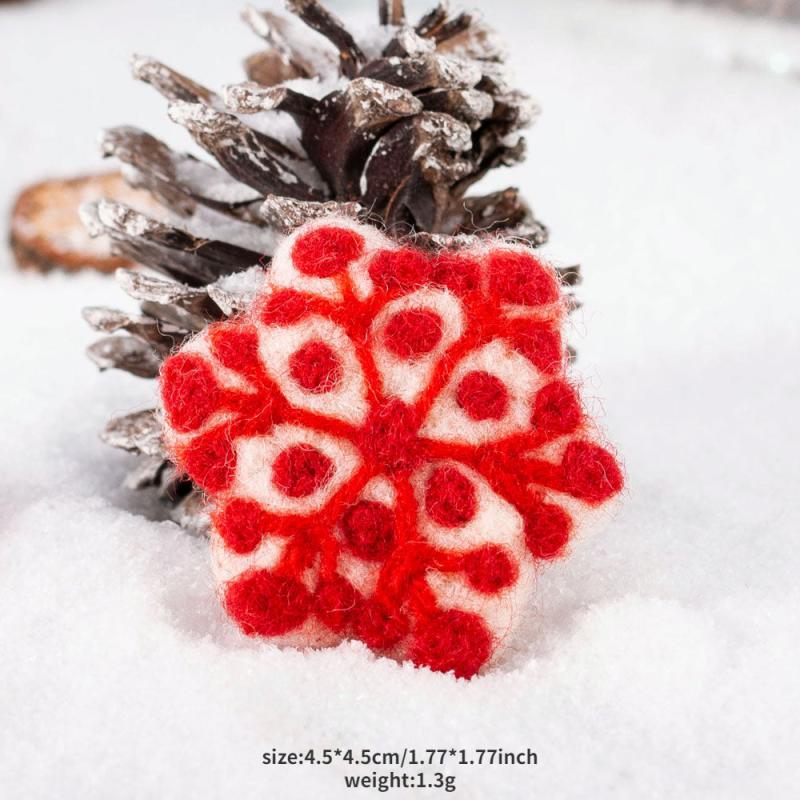 Christmas Snowflake Felt Pendant Holiday Hanging Decor
