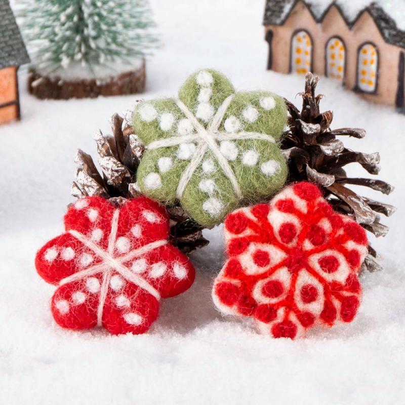 Christmas Snowflake Felt Pendant Holiday Hanging Decor