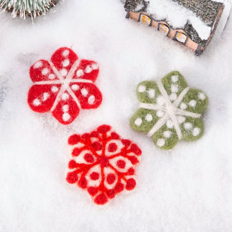 Christmas Snowflake Felt Pendant Holiday Hanging Decor