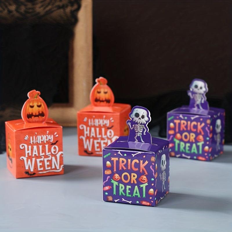 24pcs Halloween Candy Boxes Pumpkin Gift DIY Party Supplies