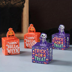 24pcs Halloween Candy Boxes Pumpkin Gift DIY Party Supplies