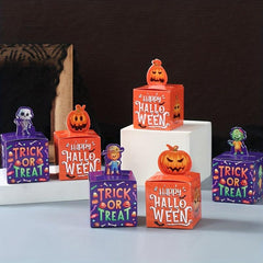 24pcs Halloween Candy Boxes Pumpkin Gift DIY Party Supplies