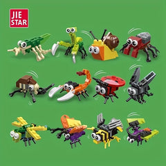 12pcs Insect Small Animal Party Building Blocks Educational Toy