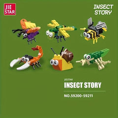 12pcs Insect Small Animal Party Building Blocks Educational Toy
