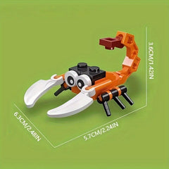 12pcs Insect Small Animal Party Building Blocks Educational Toy