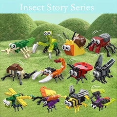 12pcs Insect Small Animal Party Building Blocks Educational Toy