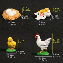 Hand Painted Animal & Insect Life Cycle Model Set