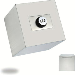 Stainless Steel Piggy Bank with Combination Lock for Adults