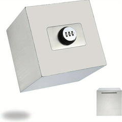 Stainless Steel Piggy Bank with Combination Lock for Adults