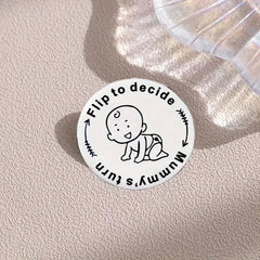 Double Sided Parenting Decision Coins for Newborns
