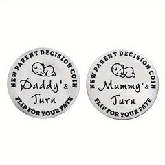 Double Sided Parenting Decision Coins for Newborns