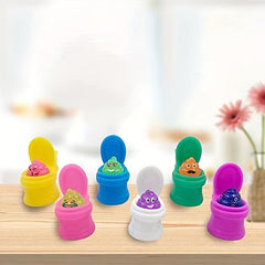 4pcs Funny Toilet Poop Toys Squeeze Colored Pranks Jokes Random Funny