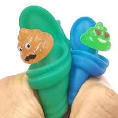 4pcs Funny Toilet Poop Toys Squeeze Colored Pranks Jokes Random Funny
