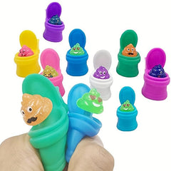 4pcs Funny Toilet Poop Toys Squeeze Colored Pranks Jokes Random Funny