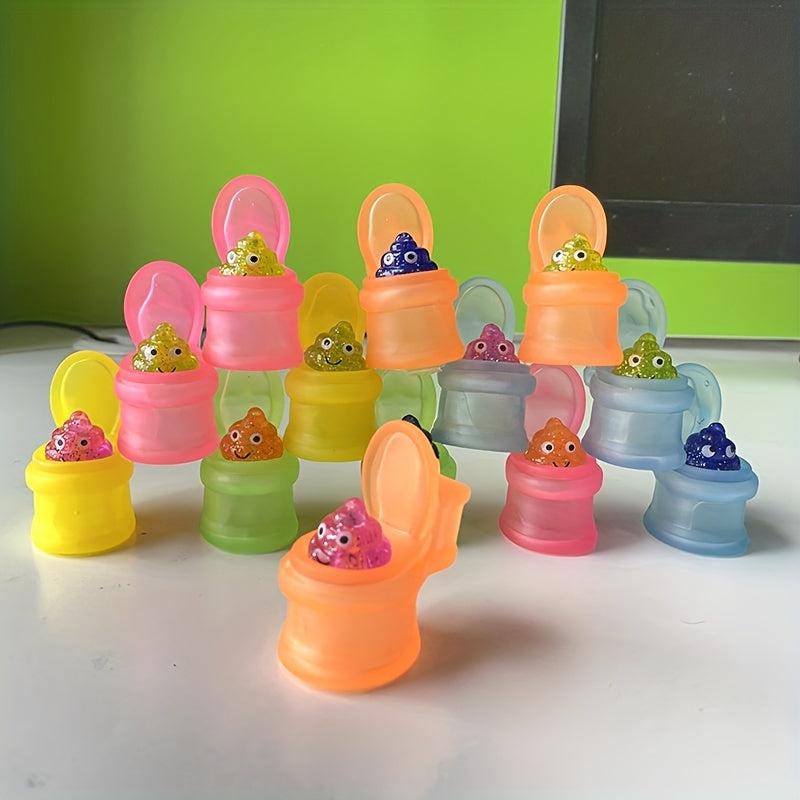 4pcs Funny Toilet Poop Toys Squeeze Colored Pranks Jokes Random Funny