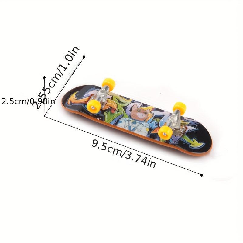 6 Pcs Xmas Finger Skateboard Mini Toys Creative Fingertip Sports Skateboard