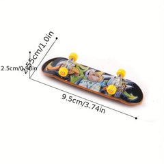 6 Pcs Xmas Finger Skateboard Mini Toys Creative Fingertip Sports Skateboard