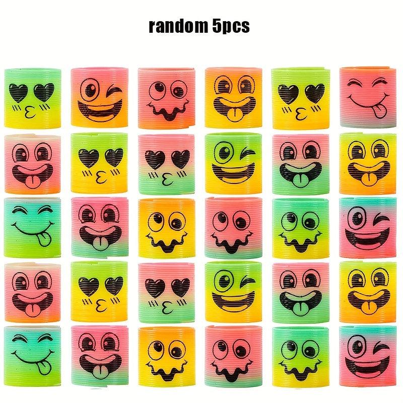 5pcs Spring Rainbow Party Mini Coil Spring Toys Bulk Carnival Prize