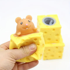Cheese Mouse Cup Pinch Squeeze Squirrel Cup Toy