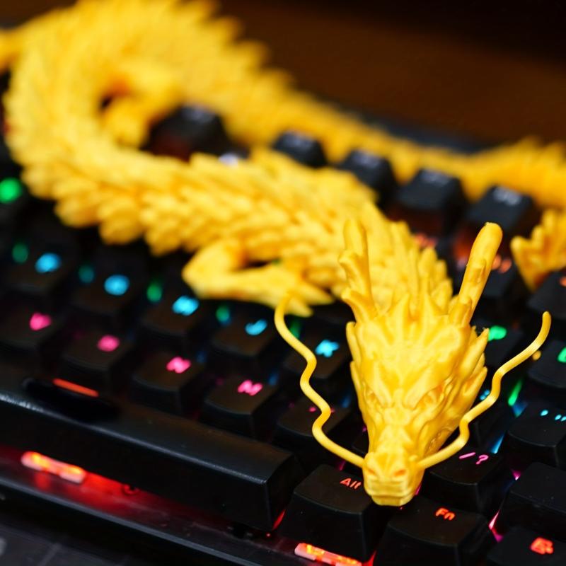 3D Printing God Dragon Toy: Joint Movable Chinese Dragon Ornament