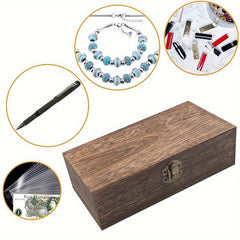 Vintage Wooden Storage Box for Jewelry - Birthday Gift