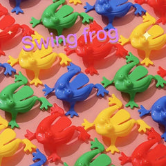 3pcs Press Frog Toys Animal Frog Jump Game Candy Bag Filler Mixed