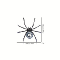 Spider Rhinestone Brooch Metal Corsage Retro Jewelry Halloween