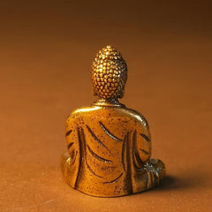 Mini Brass Buddha Ornament Comedian Desktop Decor
