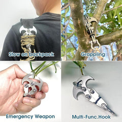 Stainless Steel Gravity Grappling Hook Tool