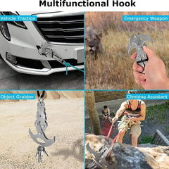 Stainless Steel Gravity Grappling Hook Tool