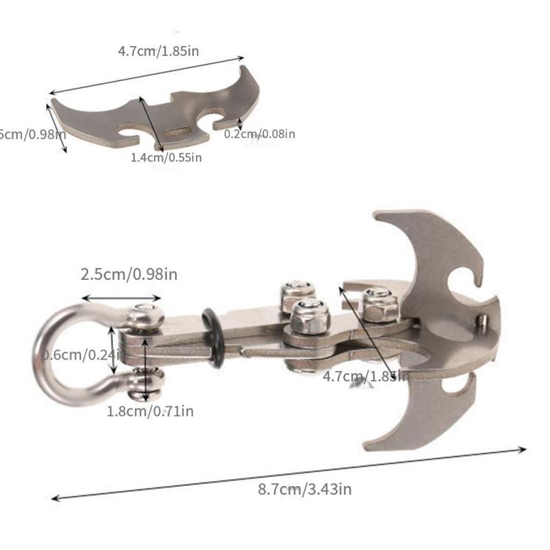 Stainless Steel Gravity Grappling Hook Tool