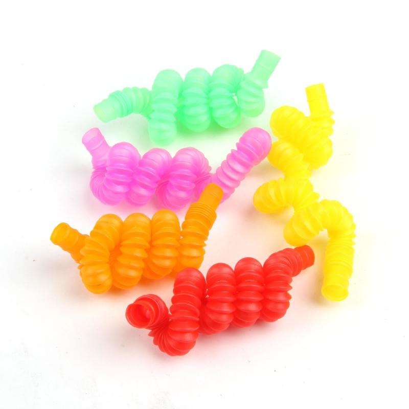 6pcs Colorful Mini Telescopic Tube for Children's Vent Decompression