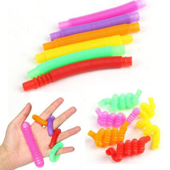 6pcs Colorful Mini Telescopic Tube for Children's Vent Decompression