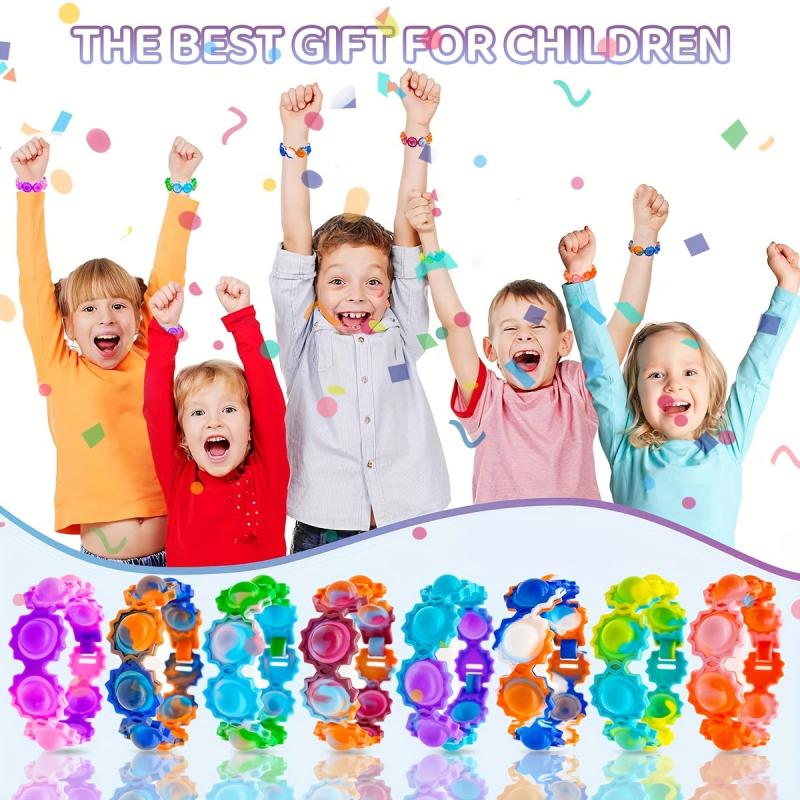 24pcs Colorful Fidget Bracelet Toys for Kids