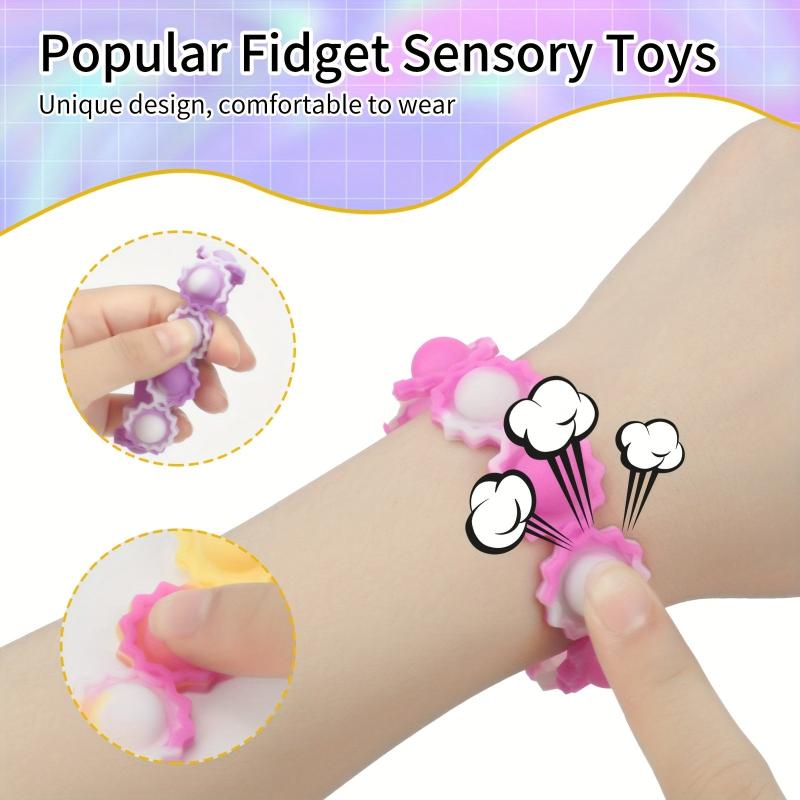 24pcs Colorful Fidget Bracelet Toys for Kids