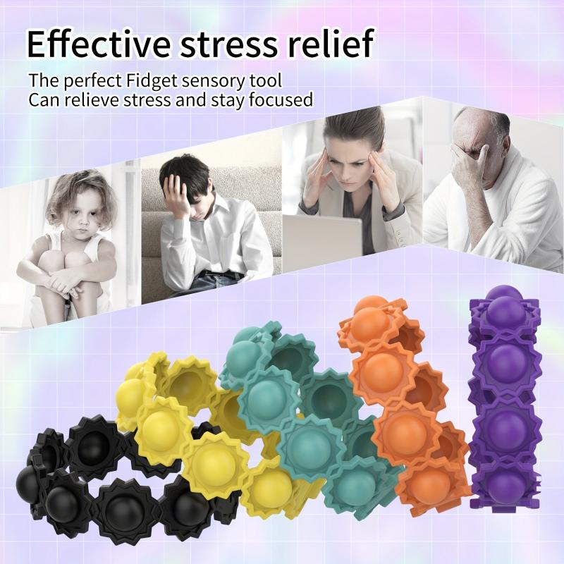 24pcs Colorful Fidget Bracelet Toys for Kids