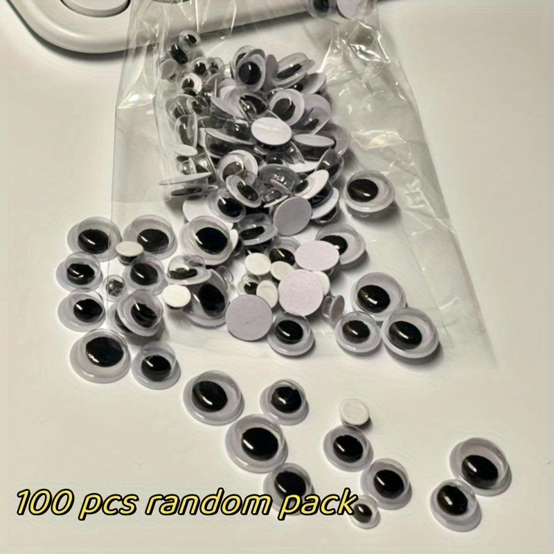 100pcs Mixed Size Self Adhesive Plastic Googly Eyes for Crafts Decoration DIY