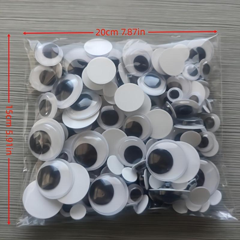 100pcs Mixed Size Self Adhesive Plastic Googly Eyes for Crafts Decoration DIY