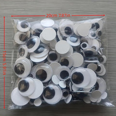 100pcs Mixed Size Self Adhesive Plastic Googly Eyes for Crafts Decoration DIY