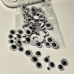 100pcs Mixed Size Self Adhesive Plastic Googly Eyes for Crafts Decoration DIY