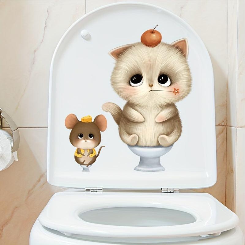 Home Decor Wall Sticker Toilet Sticker Bathroom Toilet Lid Sticker