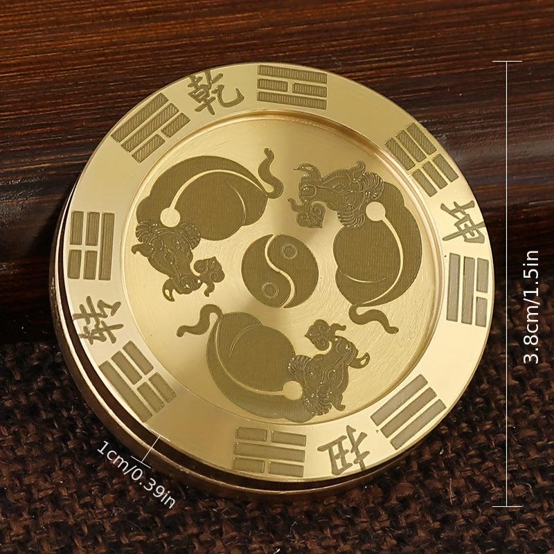Mysterious Brass Coin Decompression Toy