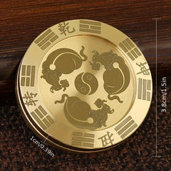 Mysterious Brass Coin Decompression Toy