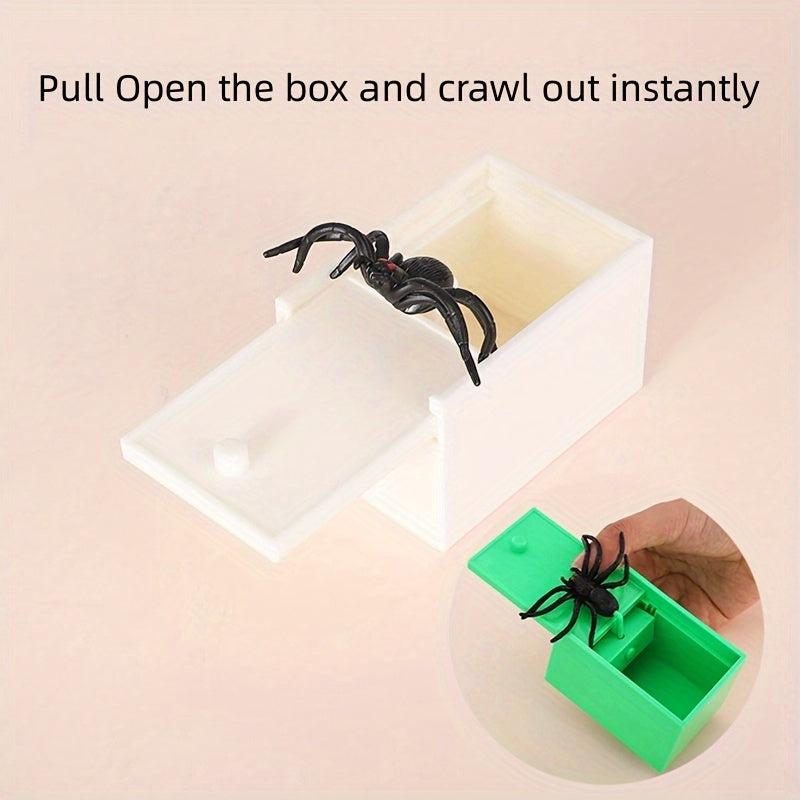 Funny Tricky Spider Toy in Plastic Box - Creative Spoof Props