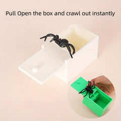 Funny Tricky Spider Toy in Plastic Box - Creative Spoof Props
