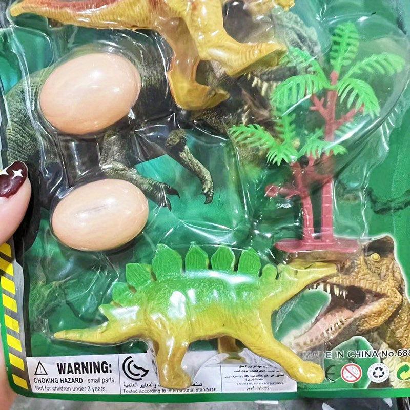 Plastic Dinosaur Toy Set Floor Stand Model Interactive Puzzle