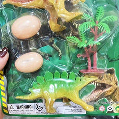 Plastic Dinosaur Toy Set Floor Stand Model Interactive Puzzle