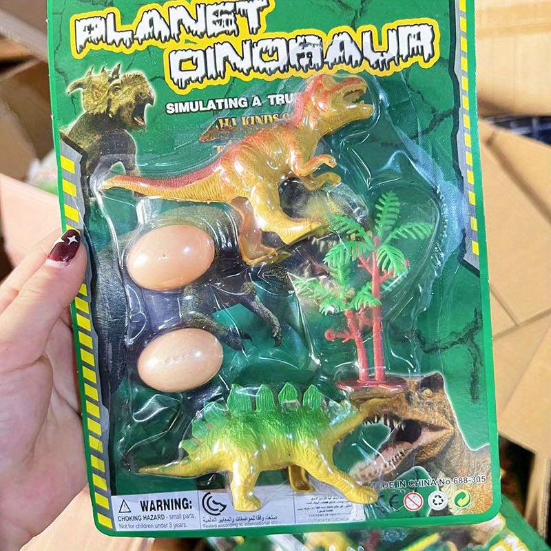Plastic Dinosaur Toy Set Floor Stand Model Interactive Puzzle