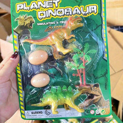 Plastic Dinosaur Toy Set Floor Stand Model Interactive Puzzle