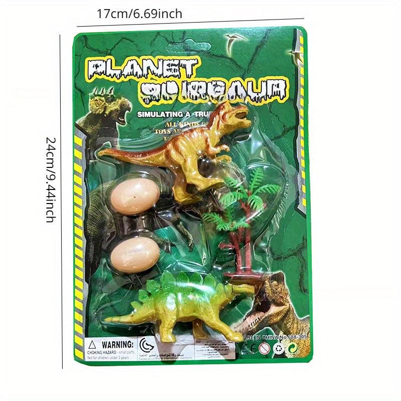 Plastic Dinosaur Toy Set Floor Stand Model Interactive Puzzle